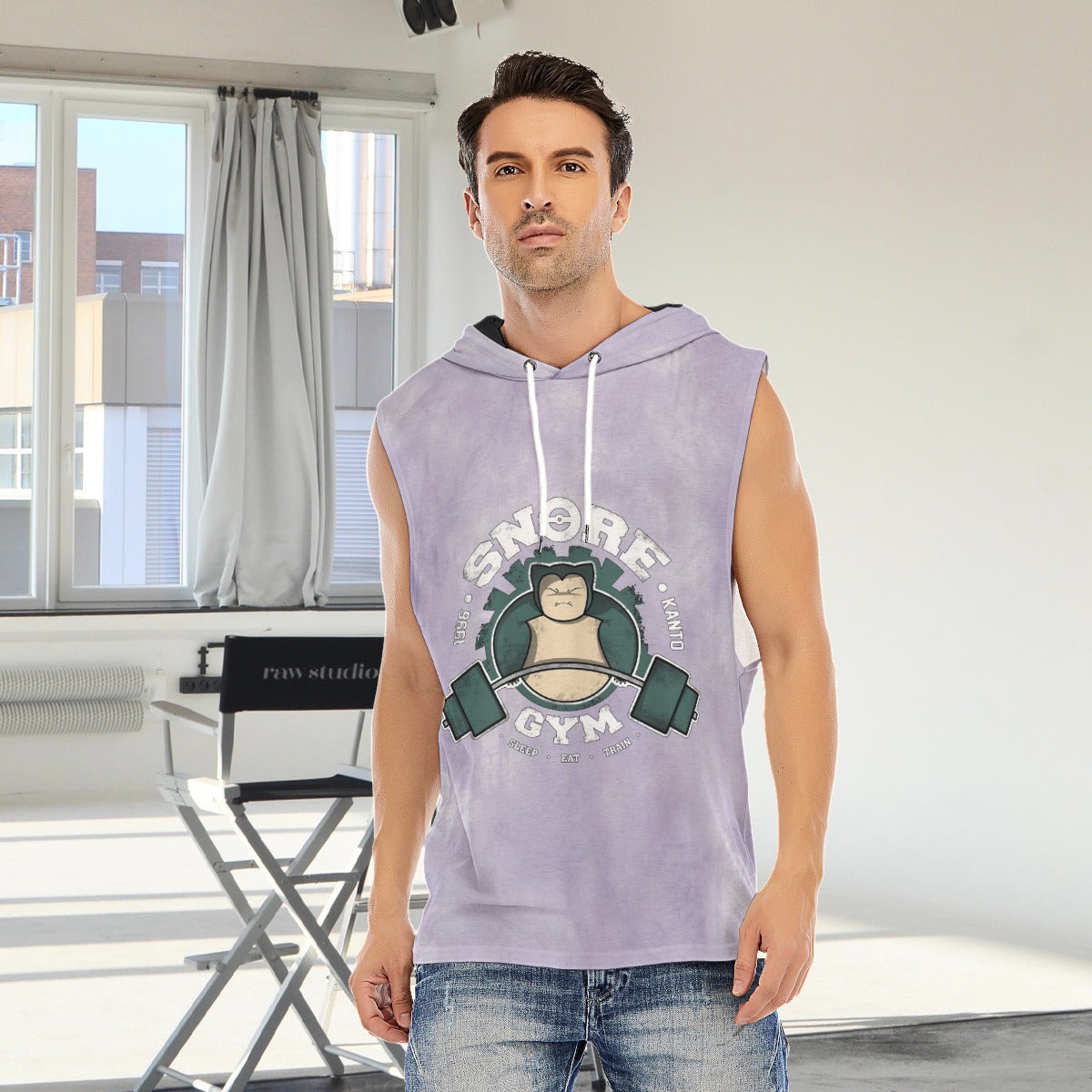 Snorlax Snore Gym Blast Texture Amethyst Custom Hooded Tank Top