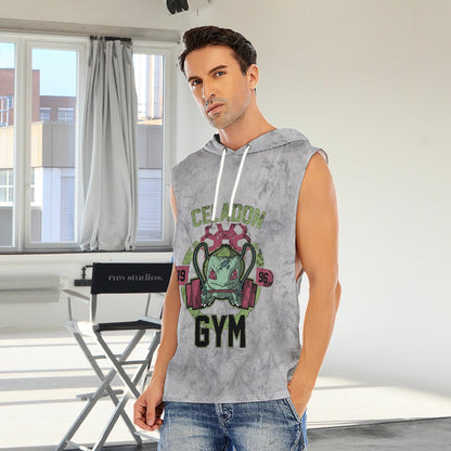 Bulbasaur Celadon Gym Blast Texture Smoke Custom Hooded Tank Top