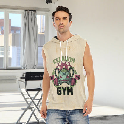 Bulbasaur Celadon Gym Blast Texture Citrine Custom Hooded Tank Top