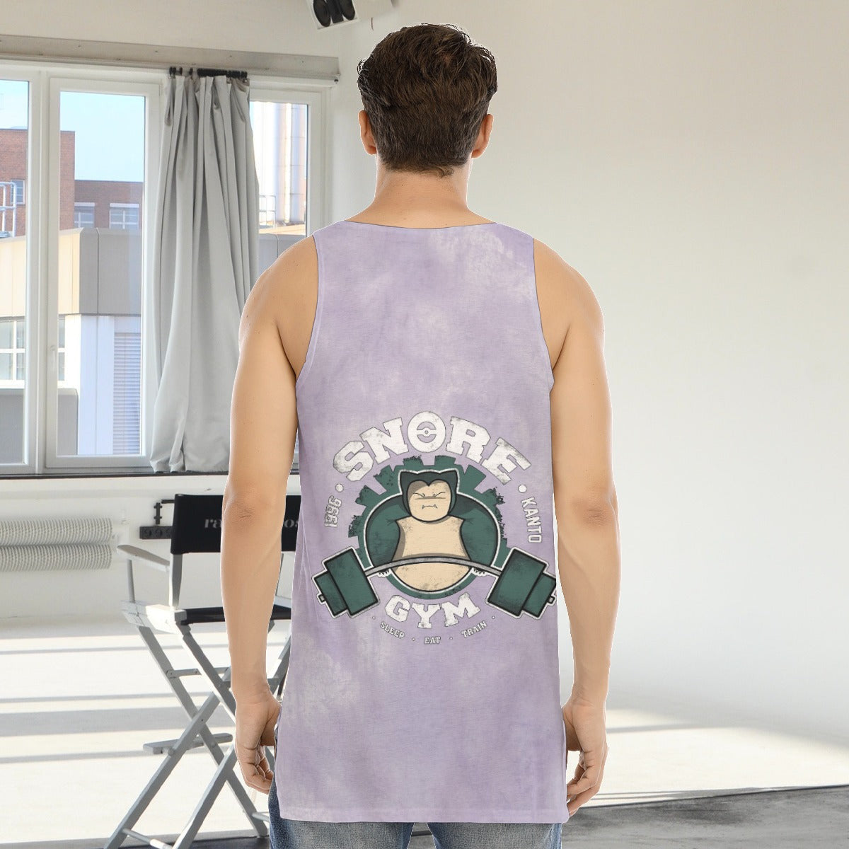 Snorlax Snore Gym Blast Texture Amethyst Custom Tank Top