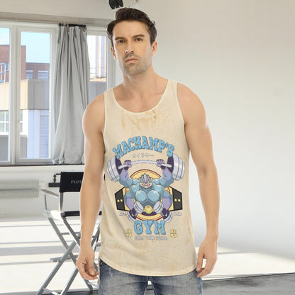 Machamp Gym Blue Blast Texture Citrine Custom Tank Top