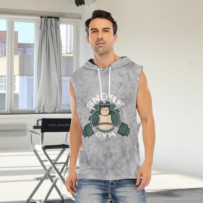 Snorlax Snore Gym Blast Texture Smoke Custom Hooded Tank Top