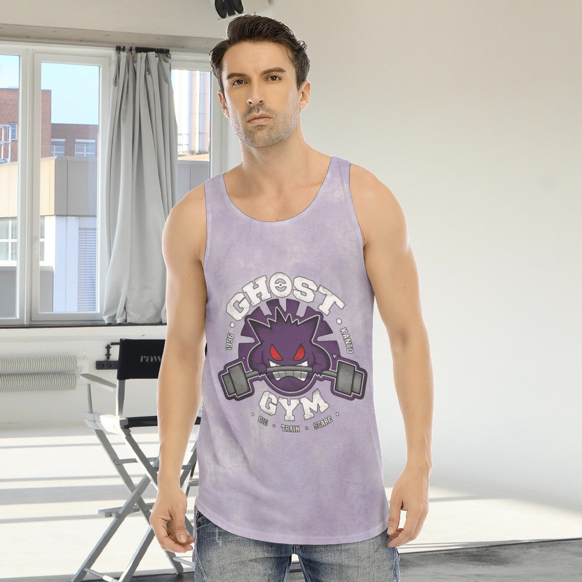 Gengar Ghost Gym Blast Texture Amethyst Custom Tank Top