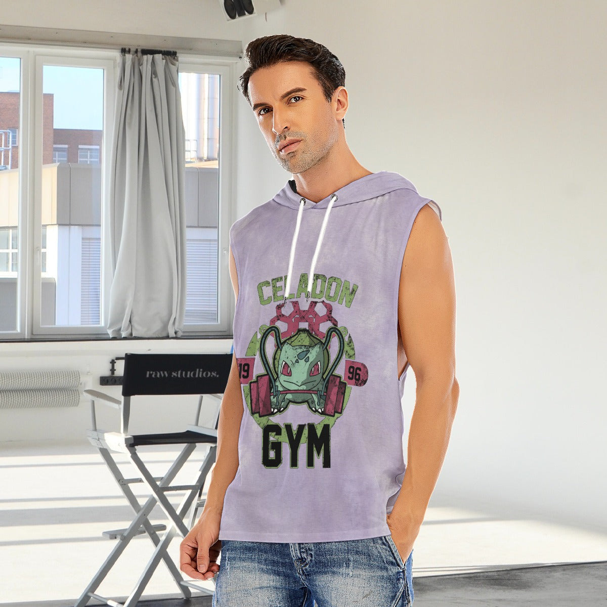 Bulbasaur Celadon Gym Blast Texture Amethyst Custom Hooded Tank Top