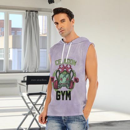 Bulbasaur Celadon Gym Blast Texture Amethyst Custom Hooded Tank Top