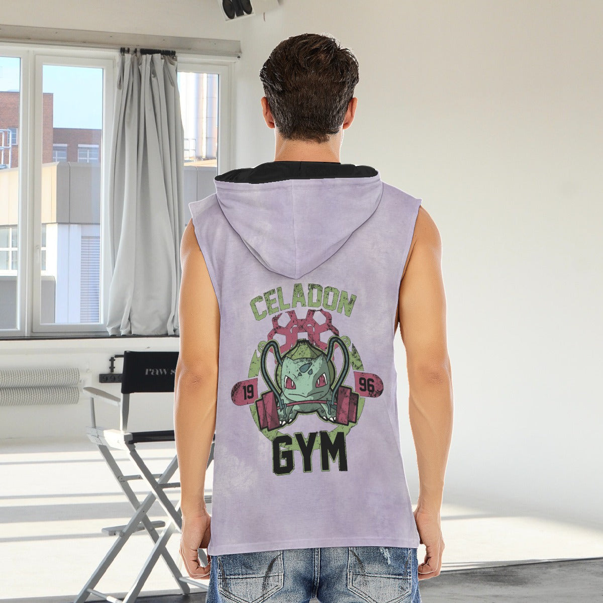 Bulbasaur Celadon Gym Blast Texture Amethyst Custom Hooded Tank Top