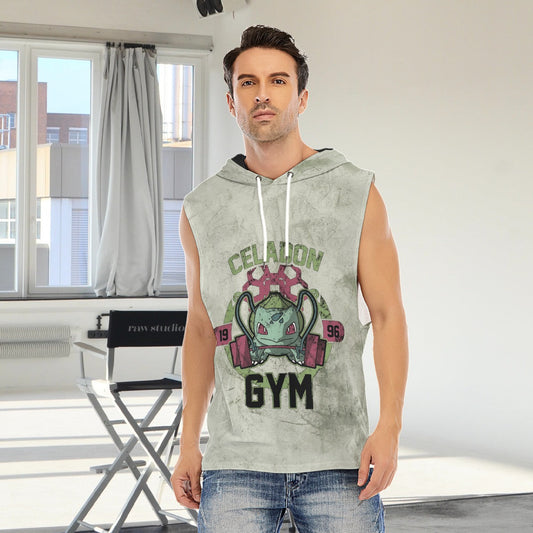 Bulbasaur Celadon Gym Blast Texture Fern Custom Hooded Tank Top