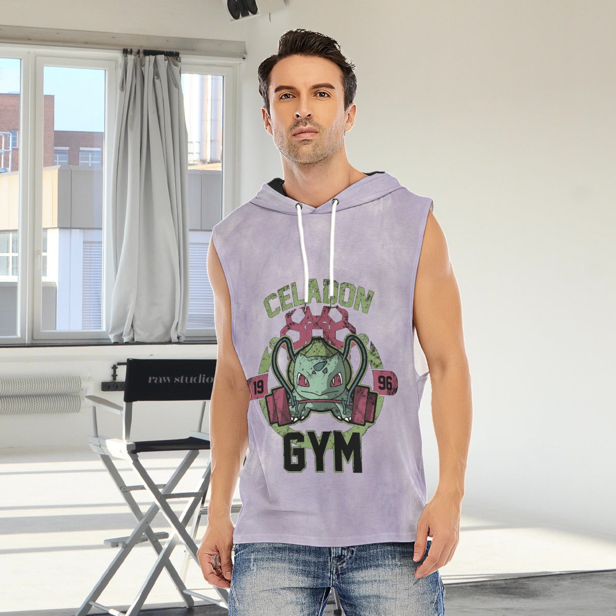 Bulbasaur Celadon Gym Blast Texture Amethyst Custom Hooded Tank Top