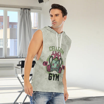 Bulbasaur Celadon Gym Blast Texture Fern Custom Hooded Tank Top