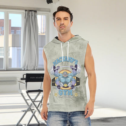 Machamp Gym Blue Blast Texture Fern Custom Hooded Tank Top