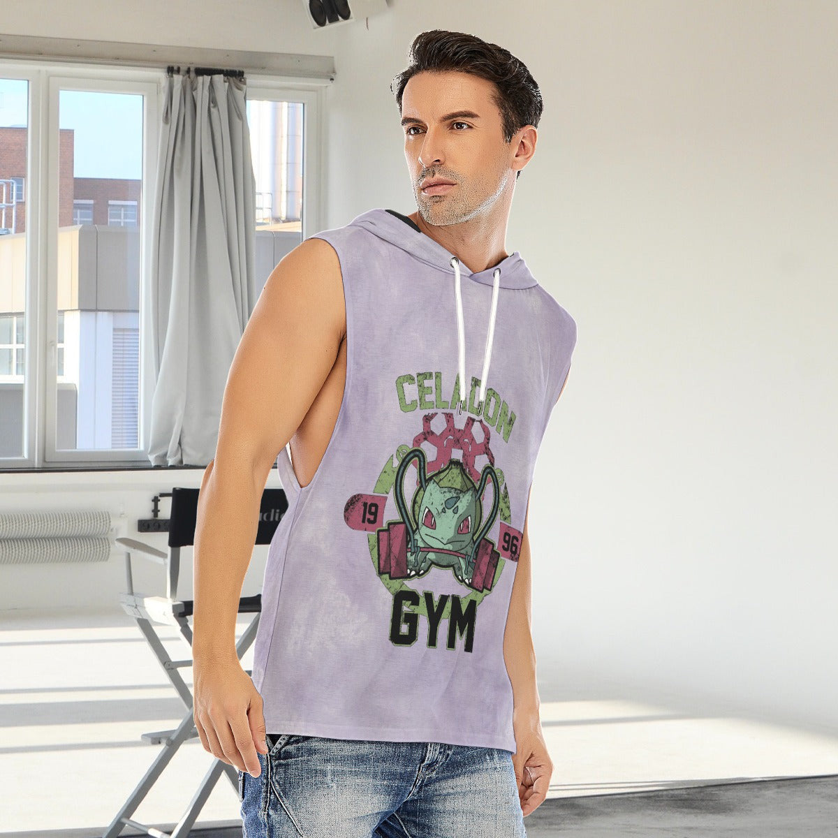 Bulbasaur Celadon Gym Blast Texture Amethyst Custom Hooded Tank Top