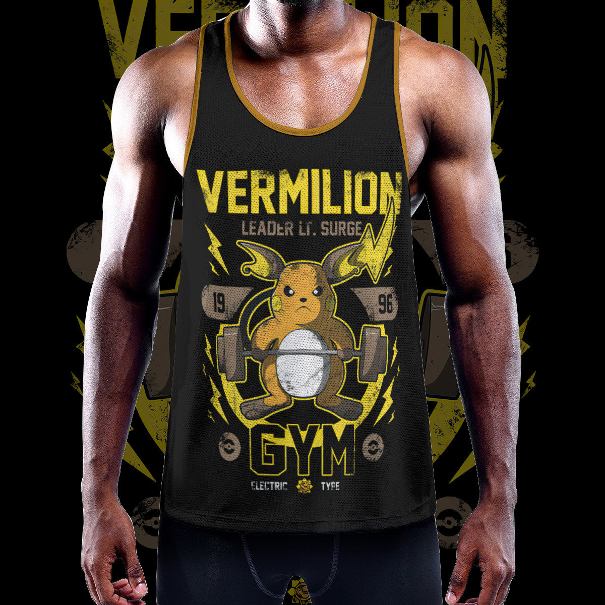 Vermilion Gym Custom Men's Slim Y-Back Muscle Tank Top