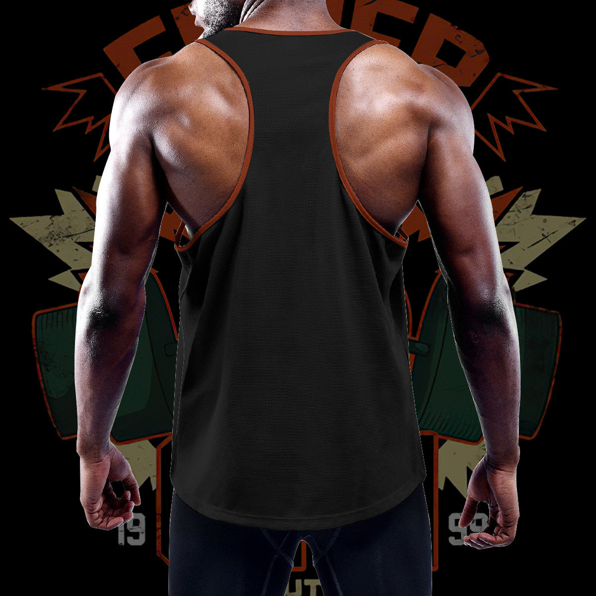 Ember Gym Custom Men's Slim Y-Back Muscle Tank Top