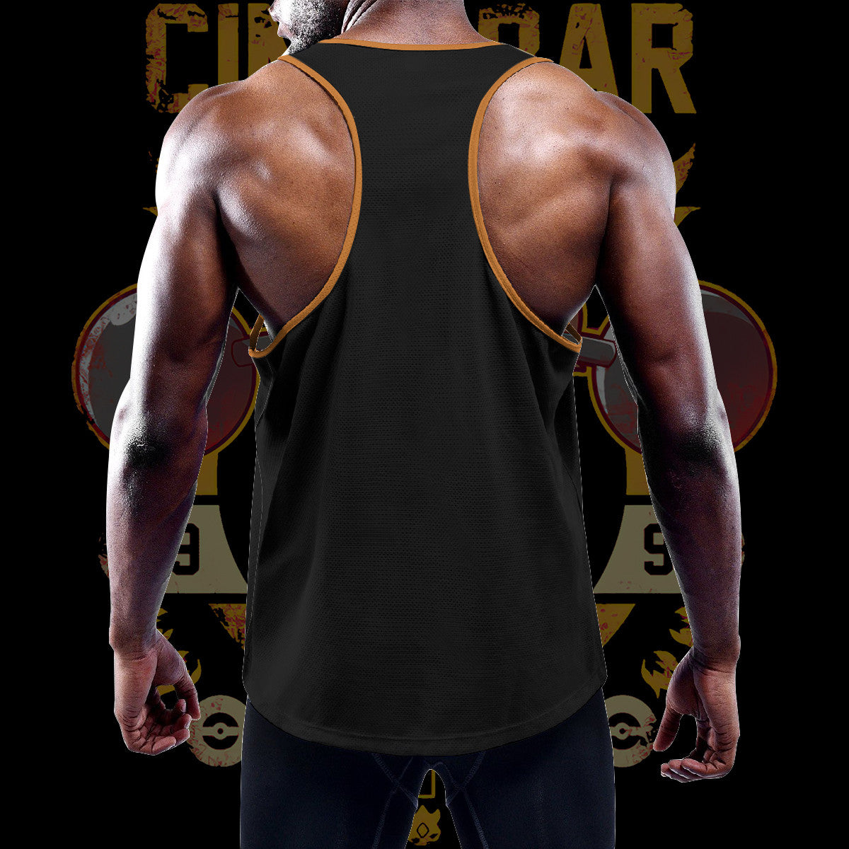 Cinnabar Arcanine Gym Custom Men's Slim Y-Back Muscle Tank Top