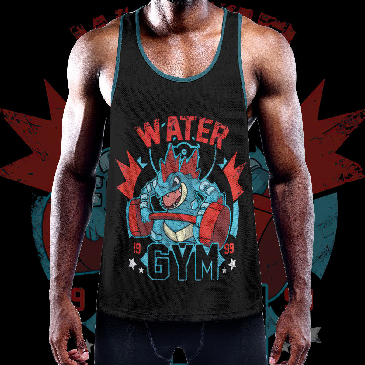 Water Gym Custom Men's Slim Y-Back Muscle Tank Top