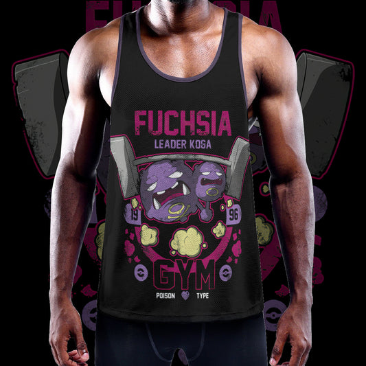 Fuchsia Gym Custom Men's Slim Y-Back Muscle Tank Top