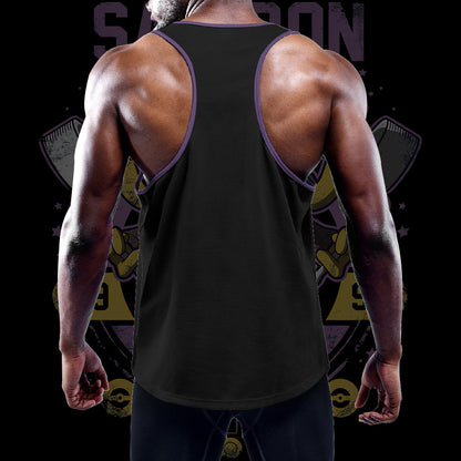 Saffron Gym Custom Men's Slim Y-Back Muscle Tank Top