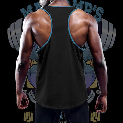 Machamp Blue Gym Custom Men's Slim Y-Back Muscle Tank Top