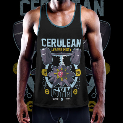 Cerulean Gym Custom Men's Slim Y-Back Muscle Tank Top