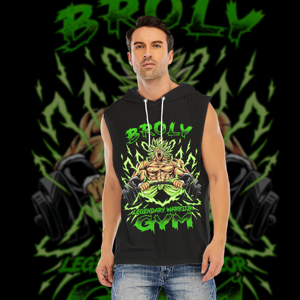 Broly Gym Custom Men's Hooded Tank Top