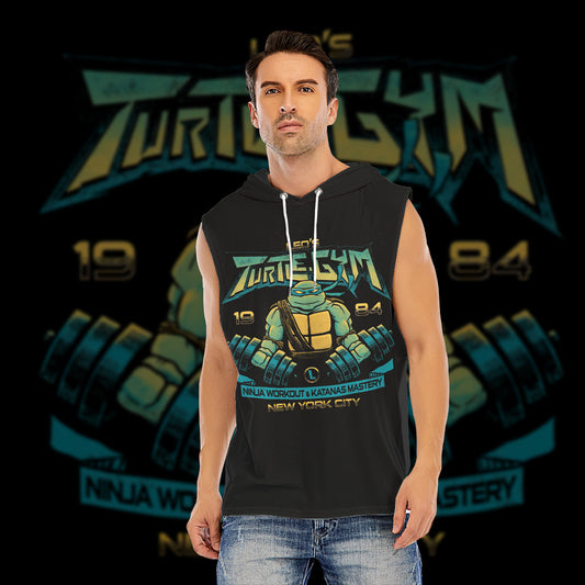 Leo's Turtle Gym 1984 Custom Men's Hooded Tank Top