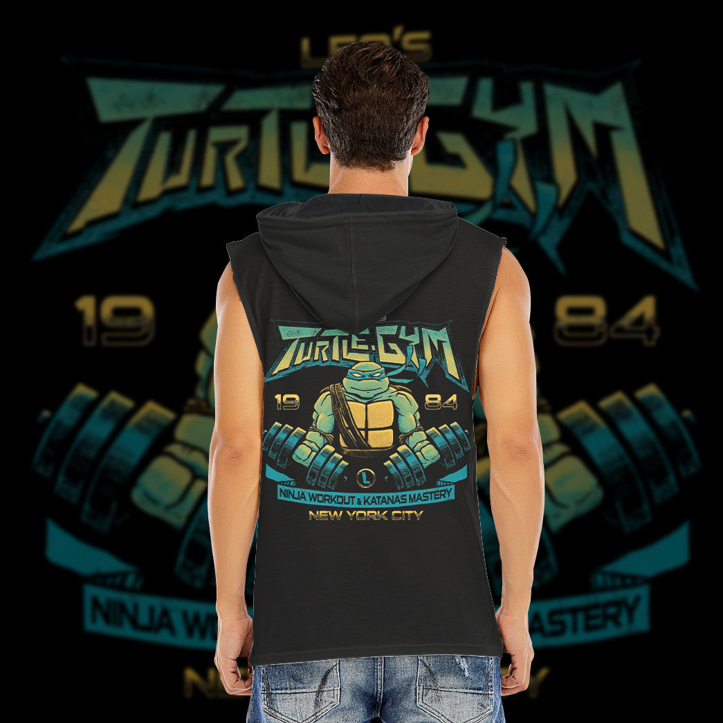 Leo's Turtle Gym 1984 Custom Men's Hooded Tank Top