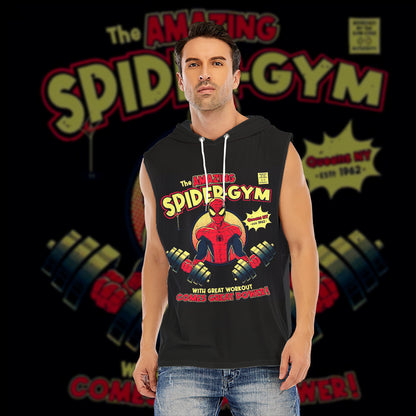 The Amazing Spider Gym Custom Men's Hooded Tank Top