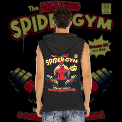 The Amazing Spider Gym Custom Men's Hooded Tank Top