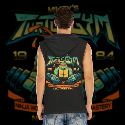 Mikey's Turtle Gym 1984 Custom Men's Hooded Tank Top