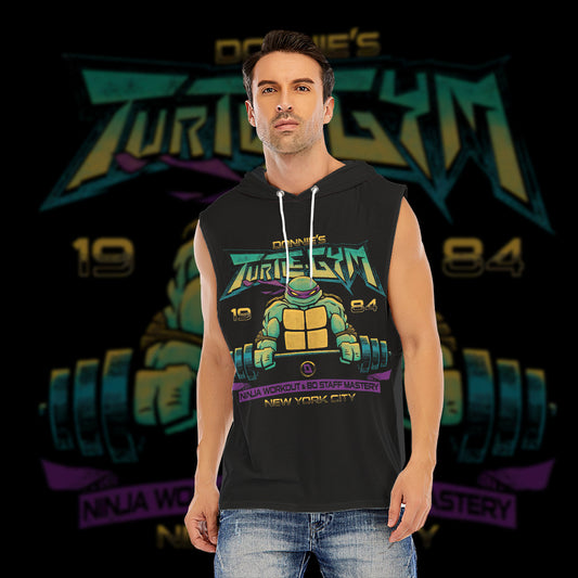 Donnie's Turtle Gym 1984 Custom Men's Hooded Tank Top