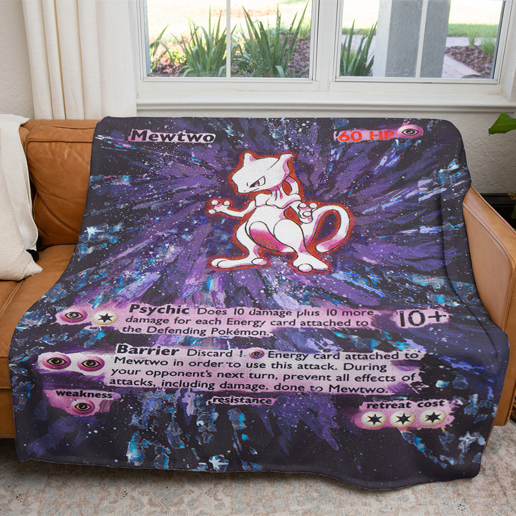 Painted Mewtwo Custom 2-Side Printed Thicken Soft