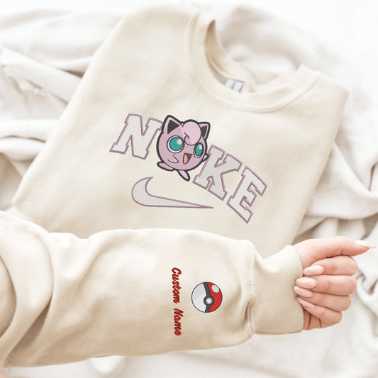 Embroidered PKM JigglyPuff Custom Hoodie T-Shirt Sweatshirt