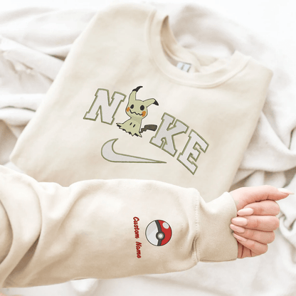 Embroidered PKM Mimikyu Custom Hoodie T-Shirt Sweatshirt