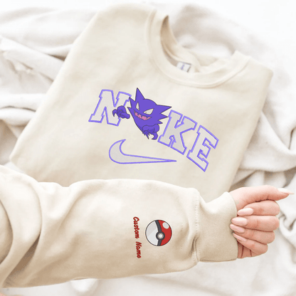 Embroidered PKM Haunter Custom Hoodie T-Shirt Sweatshirt