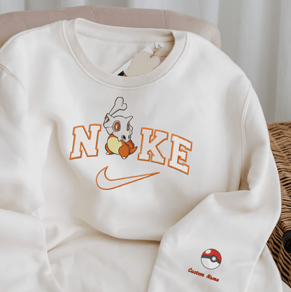 Embroidered PKM Cubone Custom Hoodie T-Shirt Sweatshirt