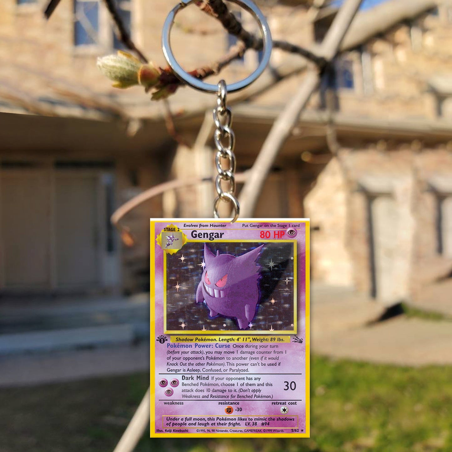 PKM Gengar Custom Keychain