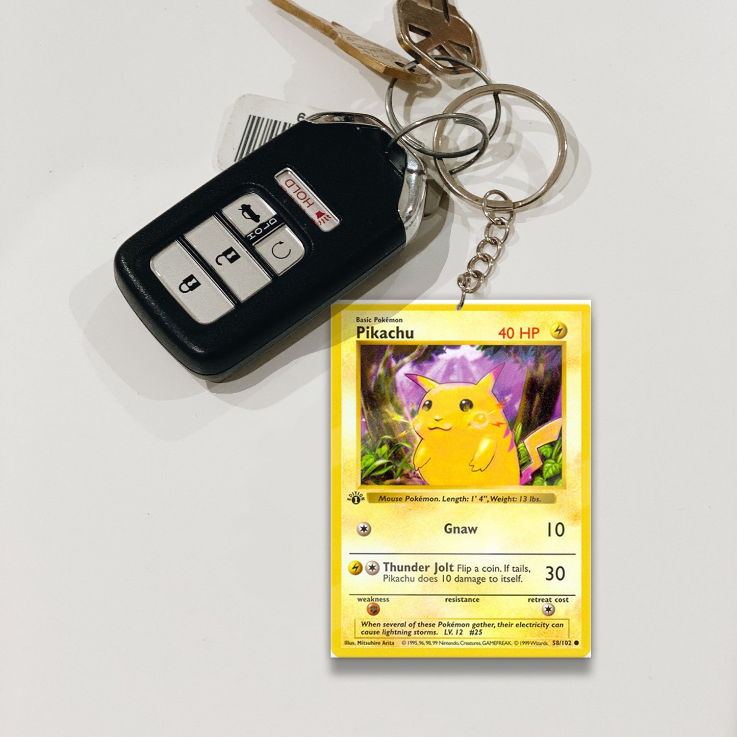 PKM Pikachu Custom Keychain