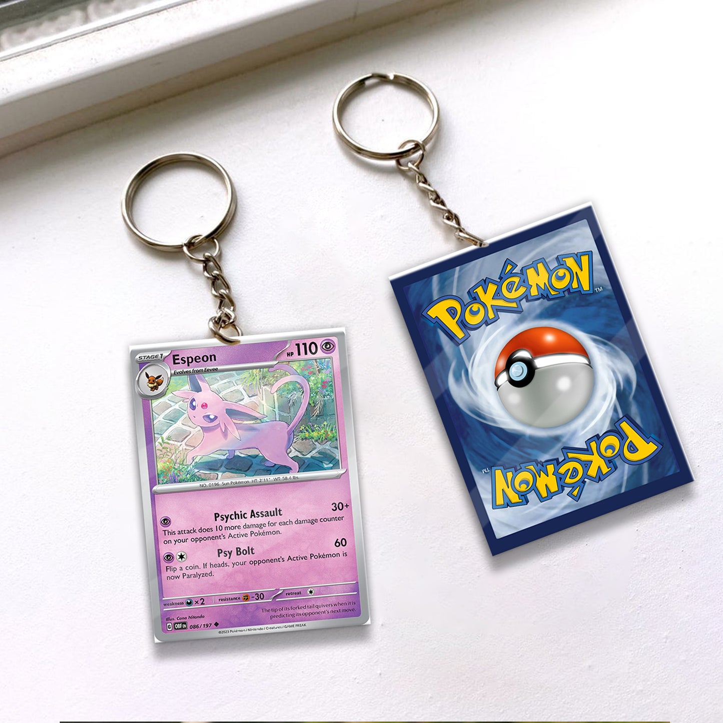 PKM Espeon Custom Keychain