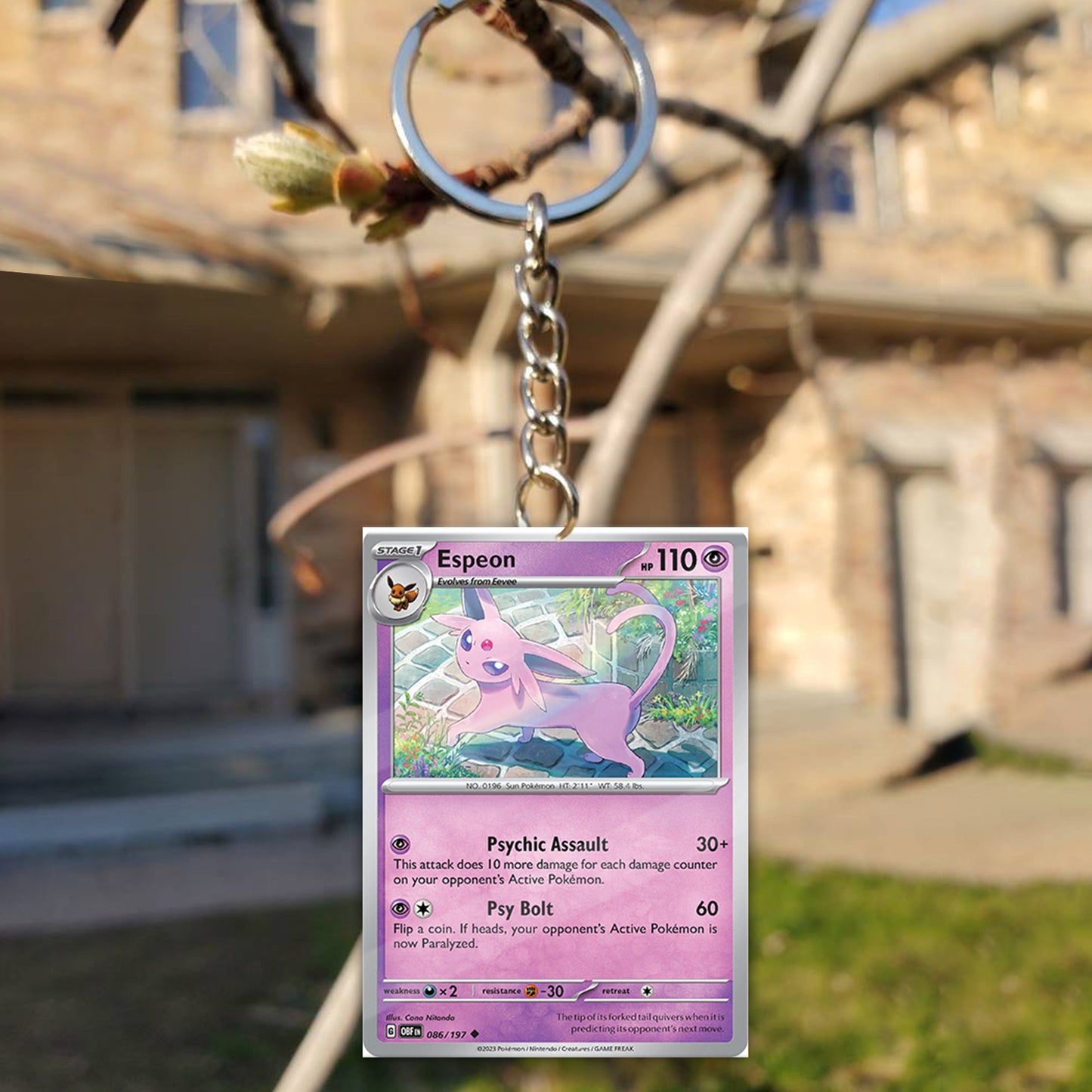 PKM Espeon Custom Keychain