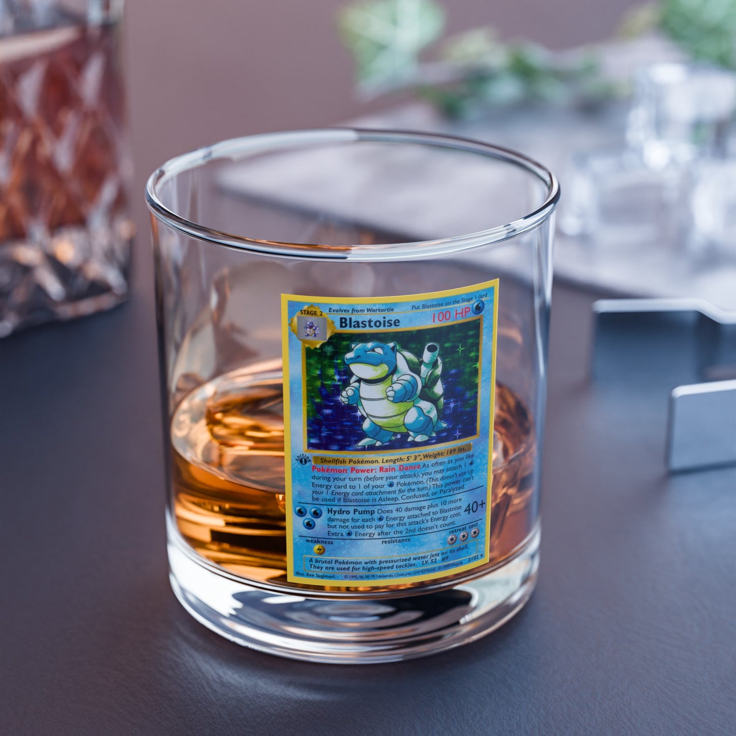 PKM Blastoise Rocks Glass