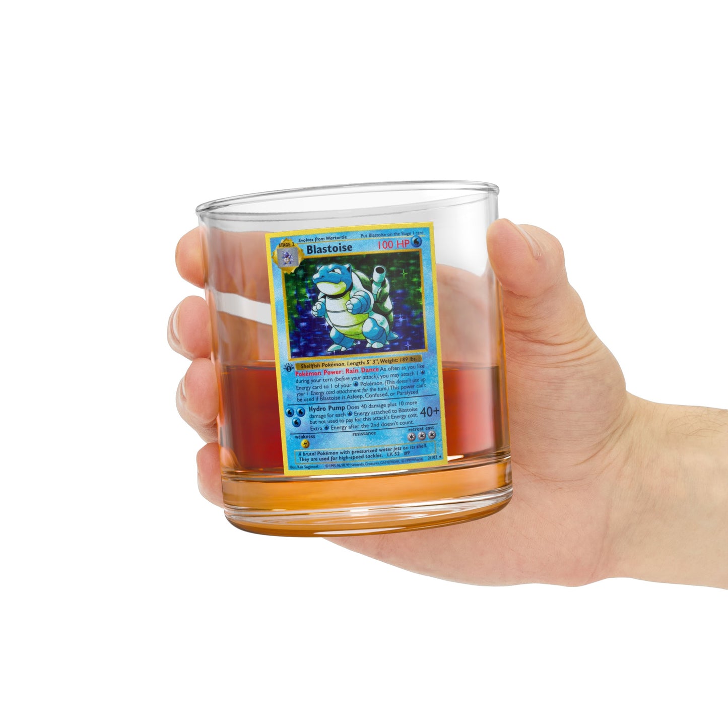 PKM Blastoise Rocks Glass