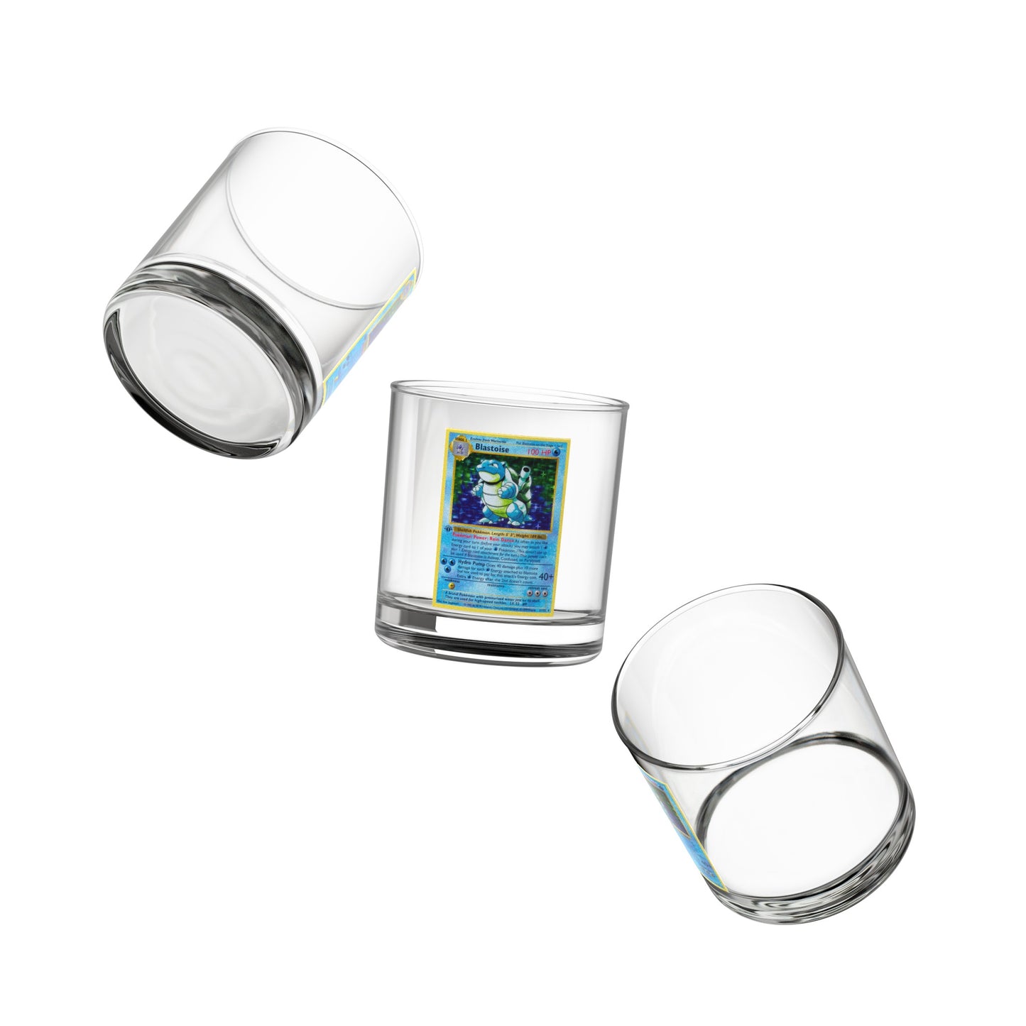 PKM Blastoise Rocks Glass