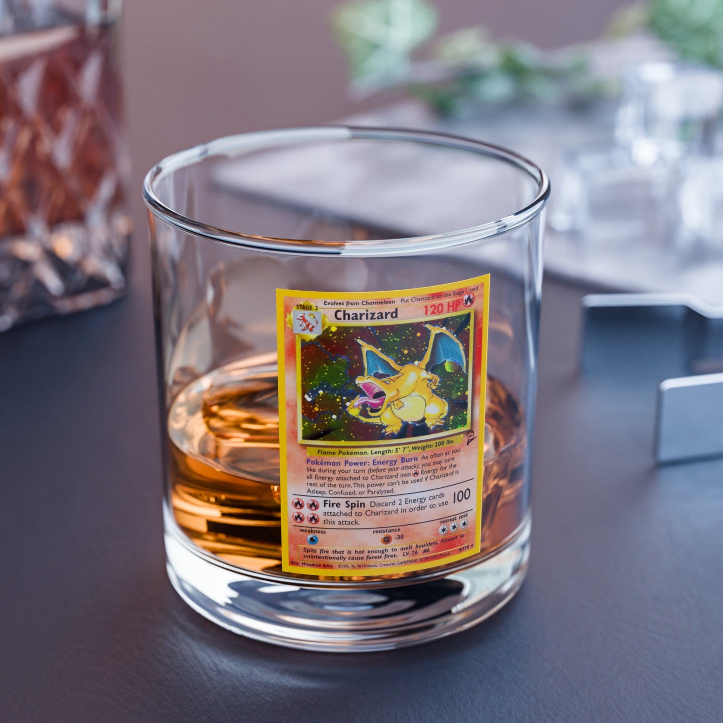 PKM Charizard Rocks Glass