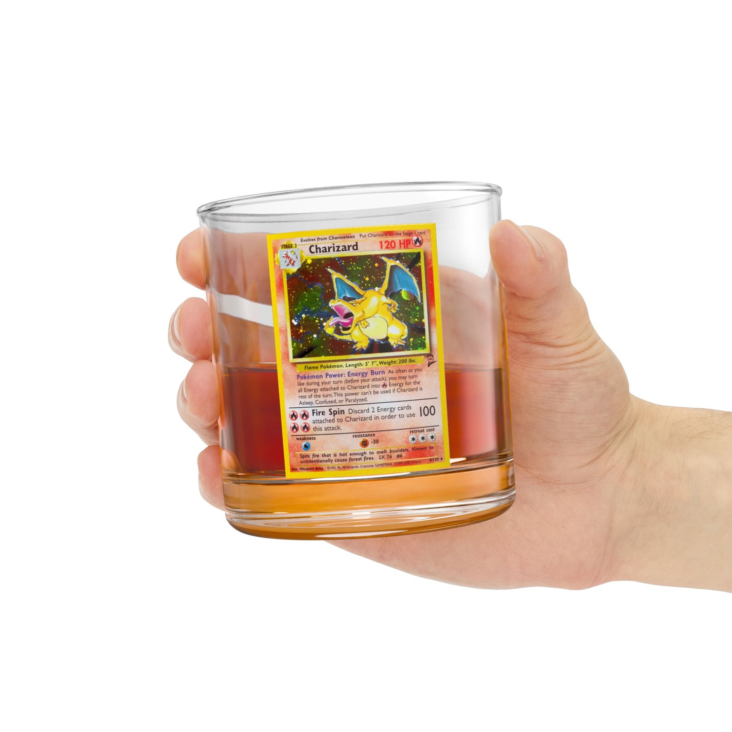 PKM Charizard Rocks Glass